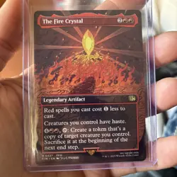 The Fire Crystal Borderless Regular 337 Final Fantasy FIN MTG NM See Video - Image 1