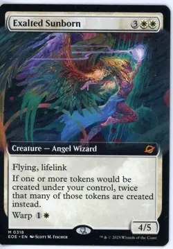 2025 Magic the Gathering Exalted Sunborn Creature Angel Wizard Extended Art Nr/M - Image 1