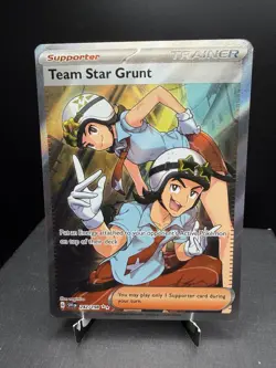 Pokemon TCG Scarlet & Violet Base Team Star Grunt 242/198 Full Art Ultra Rare NM - Image 1