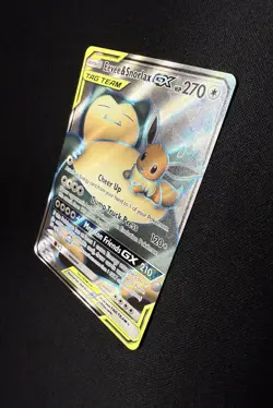 Eevee & Snorlax GX Holo #171 Sun & Moon Team Up Pokemon TCG 2019 - Image 3