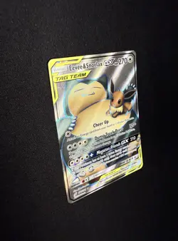 Eevee & Snorlax GX Holo #171 Sun & Moon Team Up Pokemon TCG 2019 - Image 5
