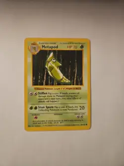1999 Pokemon Vintage 1st Edition Metapod 54/102 Base Set Shadowless - Image 2