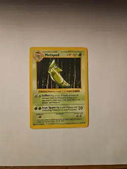 1999 Pokemon Vintage 1st Edition Metapod 54/102 Base Set Shadowless - Image 3