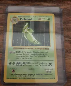 Metapod 54/102 1st Edition Shadowless Base Set Pokemon Mint - Image 1