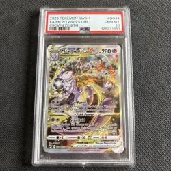 Pokemon Mewtwo v Star GG44/GG70 Crown Zenith Full Art PSA 10 Gem Mint - Image 1