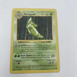 Metapod 54/102 1st Edition Pokemon Base Set Shadowless - Image 3