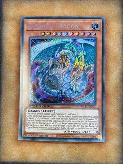 Yugioh Rainbow Dragon SGX1-ENF01 Speed Duel Secret Rare 1st Ed NM - Image 1