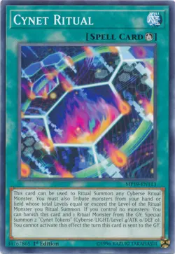x3 Cynet Ritual - MP19-EN113 - Common - 1st Edition Yu-Gi-Oh! M/NM - Image 1