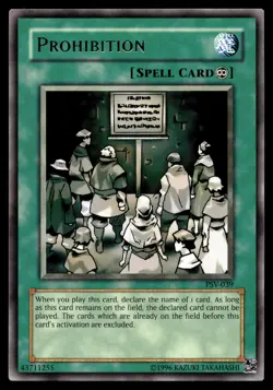 PROHIBITION PSV-039 RARE PHARAOH'S SERVANT YU-GI-OH - Image 1