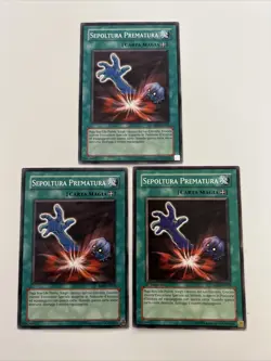 Yu Gi Oh Sepoltura Prematura Set X3 Carte Comune In Italiano Deck Goat Magia - Image 1