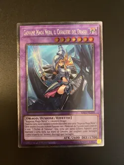 yu gi oh rara segreta platino ra03-it258 giovane maga nera il cavaliere drago - Image 1