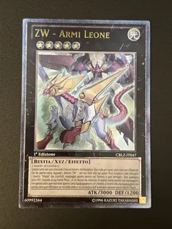 Yu Gi Oh ita 1a ed Rara Ultimate cblz-it047 Zw Armi Leone Xyz - Image 1