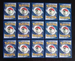 Lot Of 15 Pokemon Cards Base Set Unlimited BSU Regular Finish Comons MP - Image 2