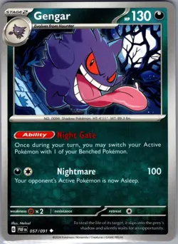 Gengar 057/091 Reverse Holo SV: Paldean Fates - Pokemon Card - NM - Image 1