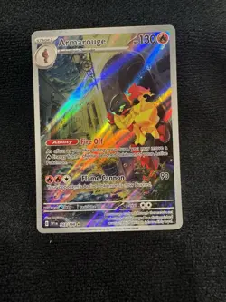 Pokemon TCG Armarouge Scarlet & Violet Holo Illustration Card 203/198 Base Set - Image 1