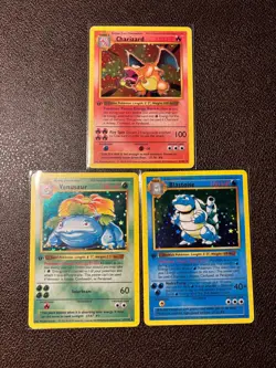 TRIO Pokemon Fan card holo; Charizard, Venusaur, Blastoise 1ST edition, NM or M - Image 2