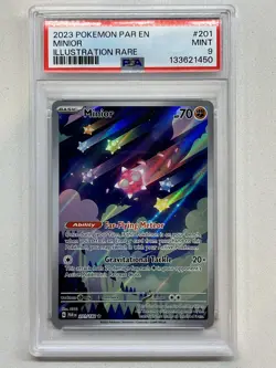 PSA 9 Minior #201/182 Illustration Rare - Paradox Rift Pokemon TCG Card - Image 1