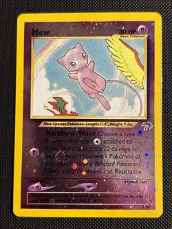 2001 Pokemon Southern Islands WotC Promo 1/18 Mew (Charizard) Holo SWIRL - Image 1
