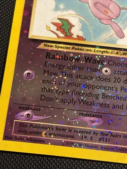 2001 Pokemon Southern Islands WotC Promo 1/18 Mew (Charizard) Holo SWIRL - Image 2