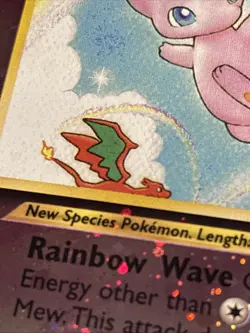 2001 Pokemon Southern Islands WotC Promo 1/18 Mew (Charizard) Holo SWIRL - Image 4
