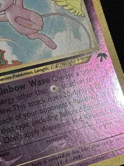 2001 Pokemon Southern Islands WotC Promo 1/18 Mew (Charizard) Holo SWIRL - Image 5