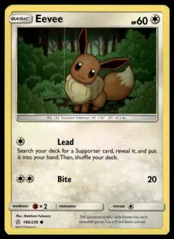 Pokemon - 166/236 - Eevee - Cosmic Eclipse - NM/M - Image 1