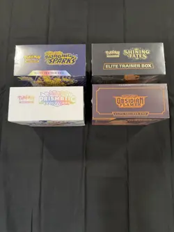 Pokemon ETB Lot Prismatic Evolutions PC, Obsidian, Shining Fates, Surging Sparks - Image 5
