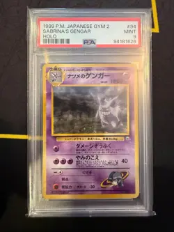 1999 POKEMON JAPANESE GYM 2 #94 SABRINA'S GENGAR-HOLO PSA 9 - Image 1