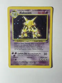 Pokemon Karte - Alakazam Simsala (1/130)Base Set 2 - Very Good - ENG - Vintage - Image 1