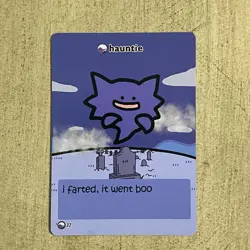 Hauntie Pokiebubies 32 V1 1st Edition Fan Art XX Chef Ken Lee Pokemon Haunter - Image 1