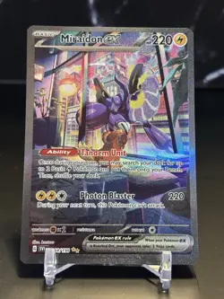Pokemon 2023 Scarlet and Violet Miraidon EX Base Set 244/198 NM - Image 1