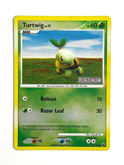 Pokemon TCG Turtwig 77/100 Reverse Holo Stamped Platinum - Image 1
