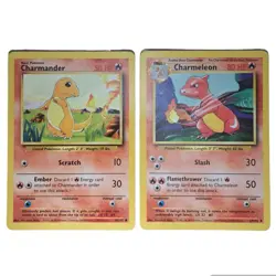 Pokemon Base Set Shadow Charmander 46/102 Charmeleon 24/102 10 Gem Mint New - Image 1