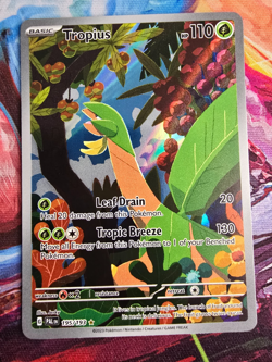 Tropius Illustration Rare SV02 Paldea Evolved 195 /193 NM Pokemon - Image 1