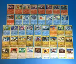 Partial Set of 43 Dragon Majesty Pokemon Cards, All Different, LP - Image 1