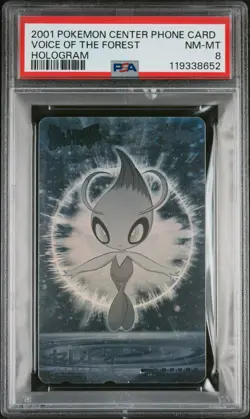 Pokemon | Celebi POKEMON CENTER PHONE CARD VOICE OF THE FOREST 2001 | PSA 8 - Image 1