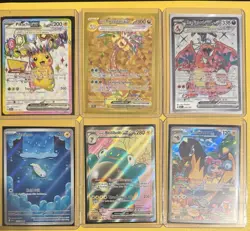 Pokemon Full Art Holo Illustration Card Lot of 6 Cards Near Mint Condition - Image 1