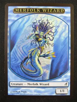 Merfolk Wizard Token - Mtg Card #2DA - Image 1