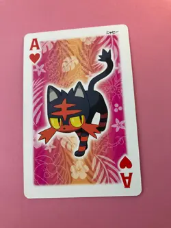 Litten pokemon Playing Poker Card LUNALA Nintendo Japanese Very Rare - Image 3