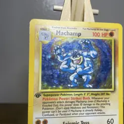 Pokemon TCG Cards 1st Edition Machamp 8/102 Base Set Holo Rare HP - Image 2