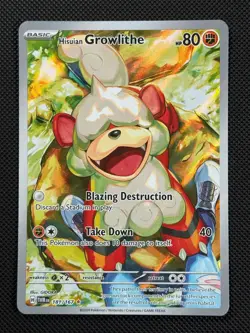 Pokemon Cards Hisuian Growlithe 181/167 Twilight Masquerade Illustration Rare NM - Image 1
