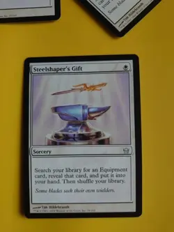Steelshaper's Gift. Sorcery Rare Fifth Dawn. VG Magic the Gathering Card. - Image 1