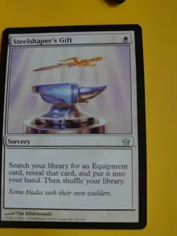 Steelshaper's Gift. Sorcery Rare Fifth Dawn. VG Magic the Gathering Card. - Image 2