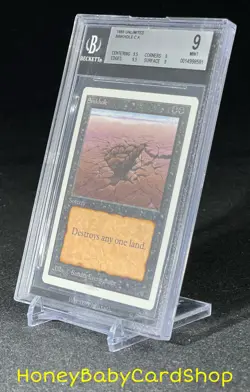 MTG Unlimited Edition 1993 Sinkhole BGS 9.0Q++ (Quad++) MINT Old School 93/94 - Image 3