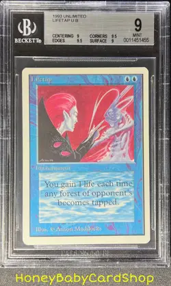 MTG Unlimited Edition 1993 Lifetap BGS 9.0Q++ (Quad++) MINT Old School 93/94 - Image 1