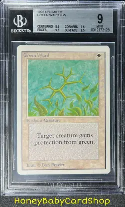 MTG Unlimited Edition 1993 Green Ward BGS 9.0 MINT Old School 93/94 - Image 1
