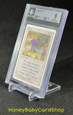 MTG Unlimited Edition 1993 Karma BGS 9.0Q+ (Quad+) MINT Old School 93/94 - Image 3