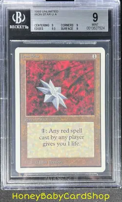 MTG Unlimited Edition 1993 Iron Star BGS 9.0Q+ (Quad+) MINT Old School 93/94 - Image 1