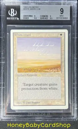 MTG Unlimited Edition 1993 White Ward BGS 9.0Q++ (Quad++) MINT Old School 93/94 - Image 1