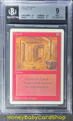 MTG Unlimited Edition 1993 Tunnel BGS 9.0Q++ (Quad++) MINT Old School 93/94 - Image 1